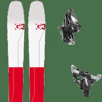 pack ski freerando g3 findr 102 red 23 + fixations homme blanc / rouge taille 174 2023