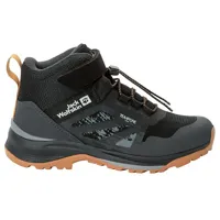 jack wolfskin - kid's vili hiker texapore mid - chaussures de randonnée taille 36, noir