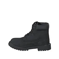 timberland classic ftc_6 in premium wp boot, bottes mixte enfant, noir (black nubuck), 34 eu