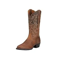 ariat - chaussures homme western western heritage r toe, 40 m eu, distressed brown