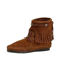 minnetonka - hi top back zip boot - taille 42 - marron