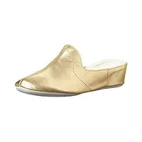 daniel green femmes chaussures de mule couleur metallic gold kidskin taille 43 e