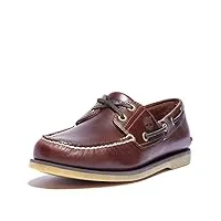 timberland homme classic 2 eye chaussures bateau, marron rootbeer smooth, 41.5 eu