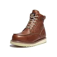 timberland pro bottes compensées barstow pour homme avec bout mocassin 15,2 cm, marron, 43.5 eu