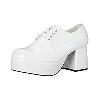 ellie shoes 312-pimp-m-wht, chaussures de ville à lacets pour homme blanc blanc moyen