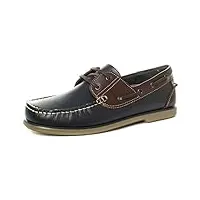 chaussures de bateau pour les hommes - bleu et brun 7