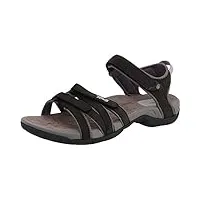 teva tirra leather w's - women's outdoor sandal - noir - 38 eu (5 uk)