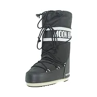 moon-boot moon boot nylon, bottes de neige mixte enfant, noir (nero 001), 23 eu