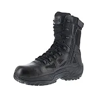 reebok men's 8" rapid response rb composite toe combat boot black 14 m