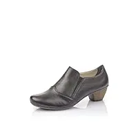 rieker femme chaussures basses 41751, dame mocassin,chaussons,chaussures de costume,bureau,chaussures de collège,noir (schwarz / 01),39 eu / 6 uk