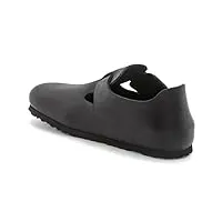 birkenstock unisex london clog adjustable strap slip on loafer shoe, black oiled leather, 40