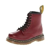 dr. martens brooklee softy t cherry red lace boot, chaussures bateau mixte enfant, rosso (cherry red), 22