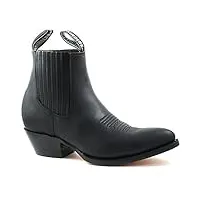 grinders hommes maverick noir cuir véritable bottines westren cowboy boots (45)