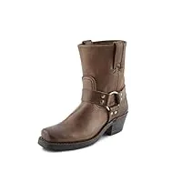 frye harness 8r bottes en cuir pour femme - marron - marron (marrón humo), 37.5 eu eu