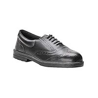 portwest chaussure ville brogue steelite s1p, couleur: noir, taille: 40, fw46bkr40