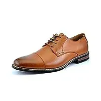 bruno chaussures de ville homme oxfords en daim chaussure costume à lacets hommes classiques pour travail marron prince-6 taille 44