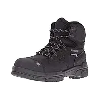 wolverine men's legend 6 inch waterproof comp toe-m work boot, black, 9 3e us