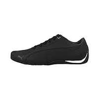 puma drift cat 5 leather - sneakers basses - mixte adulte - noir (black/asphalt) - 43 eu (9 uk)