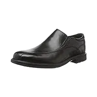 rockport homme essential detail ii bike toe mocassins, noir (black leather), 43 eu large