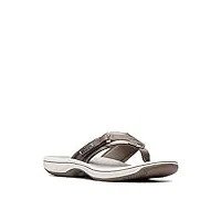 clarks - tongs breeze sea h femme, 42.5 eur, pewter synthetic