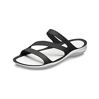 crocs swiftwater sandal w, sandales pour femme, noir (noire/blanc 066), 36/37 eu (w 6 us)