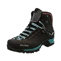 salewa ws mountain trainer mid gore-tex chaussures de randonnée hautes, magnet/viridian green, 38 eu