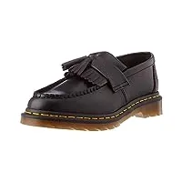 dr. martens homme tassel loafer chaussure bateau, black smooth, 45 eu