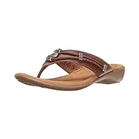 minnetonka women's silverthorne thong sandal (7 b(m) us, whiskey)