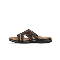 dockers mens sunland casual slide sandal shoe, dark brown, 10 m