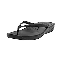 fitflop - iqushion ergonomic flip-flops - tongs - femme - noir (all black) -40 eu