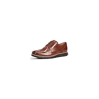 cole haan chaussures oxford originales grand wingtip pour homme, 45.5 eu large, woodbury leather/java