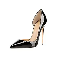 edefs - escarpins femmes - chaussures stilettos - talon aiguille - grande taille - soiree mariage - noir taille 41