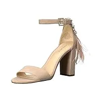 nine west women's aaronita suede sandal, natural, 10 medium us