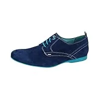 dj santa , chaussures de ville à lacets pour homme - bleu - bleu marine, 45 eu