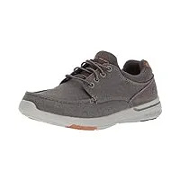 skechers men's relaxed fit-elent-mosen boat shoe,charcoal,11.5 extra wide us