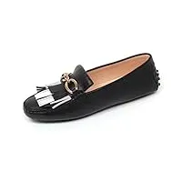 tod's d0502 mocassino donna heaven scarpa frangia nero loafer shoe woman [37]