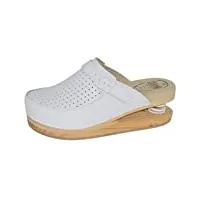 luver sabots à ressort pour femme - blanc - chaussures à ressort - clgjr120w, blanc., 36 eu