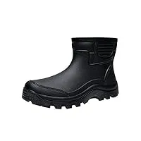 lvrao bottines pour homme jardin pêche extérieur cuisine bottes caoutchouc antidérapant chaussures - noir, cn 44 / eu 43