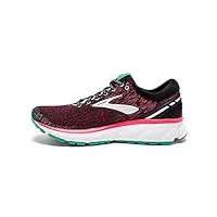 brooks femme ghost 11 chaussures de running, multicolore (black/pink/aqua 017), 41 eu
