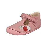 clarks tiny blossom, chaussures de ville à lacets pour fille rose rose - rose - rose,