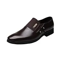 dadawen chaussure mocassins homme/classic oxford chaussures cuir homme brun 46