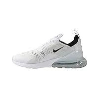nike homme air max 270 chaussures de running, blanc (white/black-white 100), 44 eu