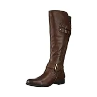naturalizer women's jessie wide calf knee high boot, chocolate wc, 5.5 m us