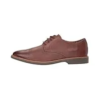 clarks chaussures richelieu modèle atticus lace pour homme, marron (mahogany leather), 41 eu
