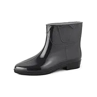 ladeheid bottines bottes de pluie chaussure femme lazt201801 (noir/noir, 37 eu)