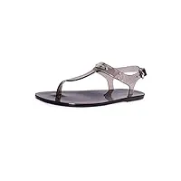 michael kors plate pvc jelly sandals in smoke