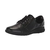 clarks chaussures de sport en dentelle un adorn pour femme, black leather suede combination, 40 eu