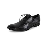 nicolabenson , chaussures de ville à lacets pour homme - noir - noir, 43 eu