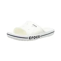 crocs bayaband slide, tongs loisirs et sportswear unisexe mixte adulte, multicolore (blanc/marine), 42 eu