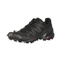 salomon speedcross 5 chaussures de trail running pour femme, accroche, stabilité, fit, black, 45 1/3